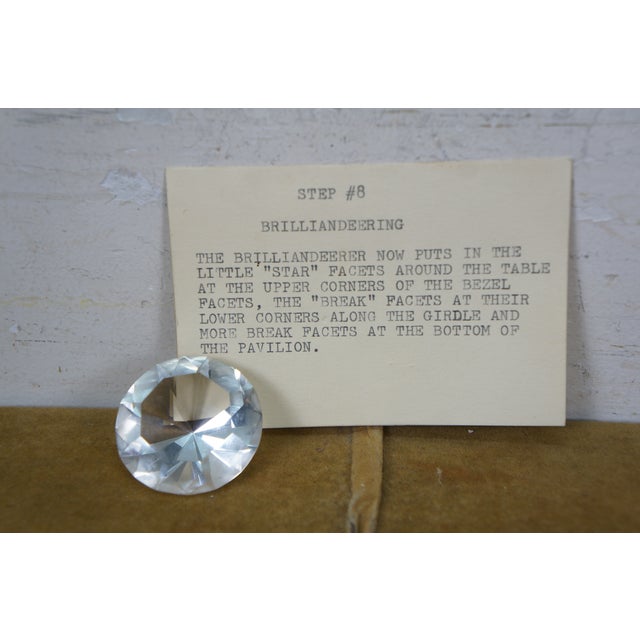 Vintage Glass Prisms Jewelers Diamond Cutting Demonstration Set Gemstone Case For Sale - Image 14 of 16