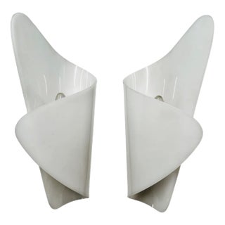 Acrylic Glass Wall Lights by Hanns Hoffmann-Lederer for Hl Leuchten, 1950s, Set of 2 For Sale