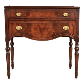 Baker Furniture Style Federal Flame Mahogany Buffet Server or Hall Table For Sale