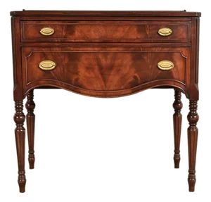 Baker Furniture Style Federal Flame Mahogany Buffet Server or Hall Table
