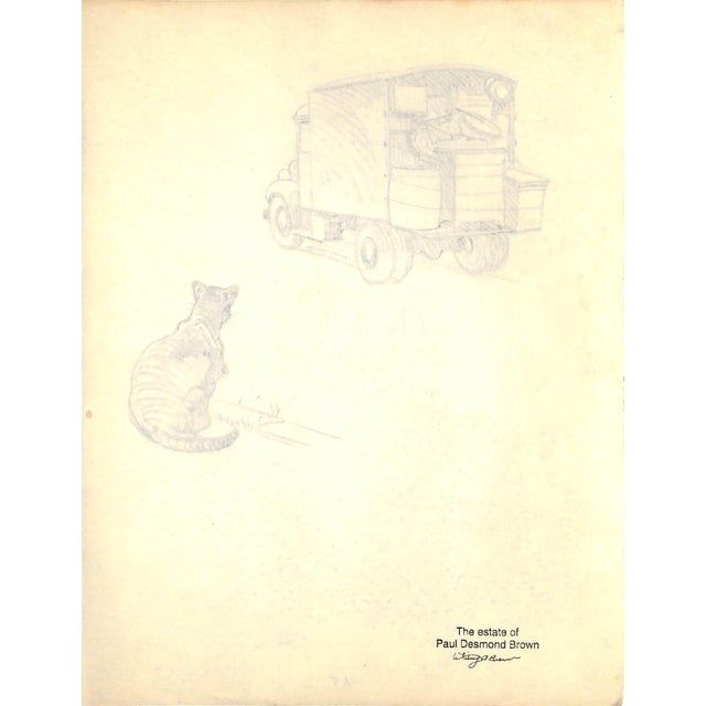 Art Sz: 11"H x 8 3/8"W 1944 Provenance stamp on verso: The Estate of Paul Desmond Brown *Book sold separately*