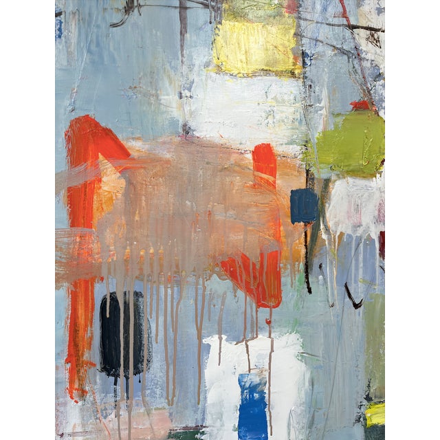 Wood Contemporary Abstract Original Oil Painting For Sale - Image 7 of 10