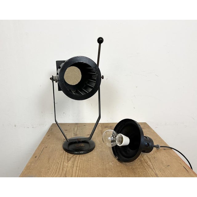 Vintage Black Theatre Spotlight Table Lamp, 1960s For Sale - Image 16 of 18