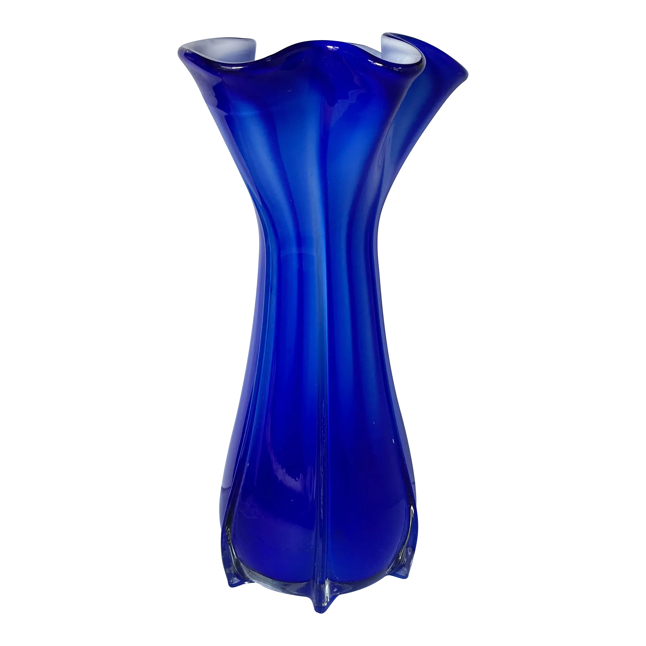 Vintage 1960s Italian Archimede Seguso Murano Glass Vase | Chairish