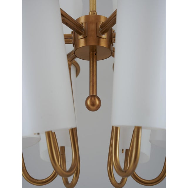 Pendant Light in Brass and Opaline Glass by Hans-Agne Jakobsson, 1950s For Sale - Image 11 of 15