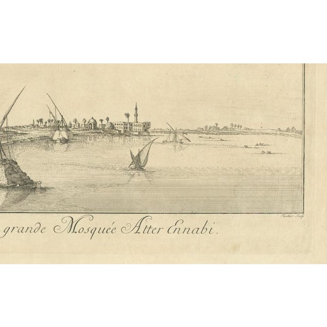 Mid 18th Century After Tuscher, View of the Great Mosque Atter Ennabi, Egypt, Copper Engraving, 1755 For Sale - Image 5 of 10