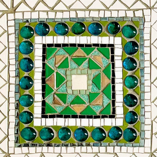 Vintage Geometric Abstract Mosaic Panel by Norbert Seroussi For Sale - Image 7 of 8