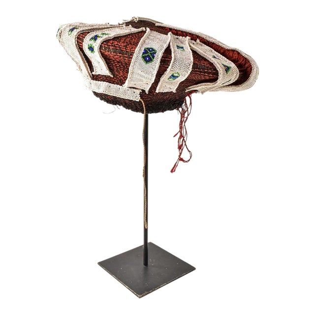 Early 20th Century Zulu Isicholo Married Woman Headdress South Africa Sidley Collection For Sale
