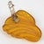 Plastic Apple-Juice Bakelite Brooch or DressClip with Floral Carving For Sale - Image 7 of 8