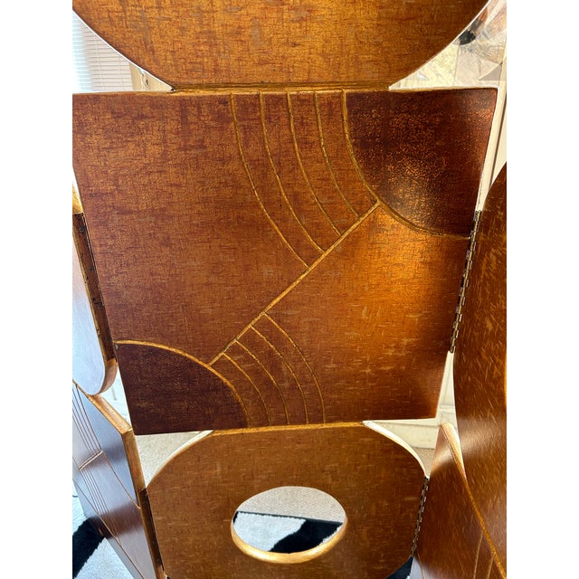 Post Modern Style Hand Crafted Gilded Wood Room Divider by James Johnston For Sale - Image 14 of 18