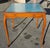 French Antique Circa 1900 the Beauville Collection by B. Altman Co. Louis XV Style Walnut Writing Table With Blue Leather Top For Sale - Image 3 of 7