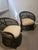 Pair of Rattan and Bamboo Barrel Back Armchairs With Cream Cushions For Sale In Chicago - Image 6 of 11