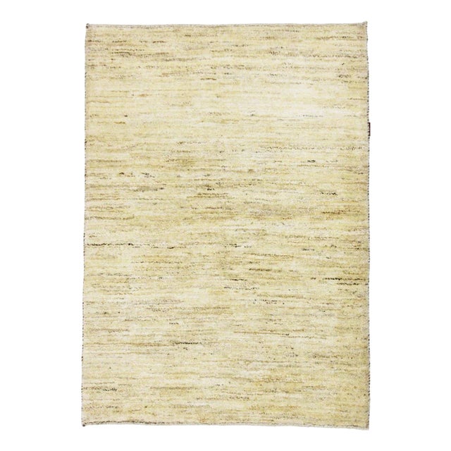 Vintage Hand-Knotted Middle Eastern Gabbeh Rug with Abstract Design For Sale