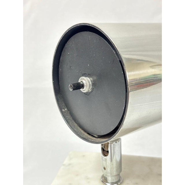 Neal Small for Koch & Lowy Chrome and Marble Spotlight Table Lamp For Sale - Image 12 of 18