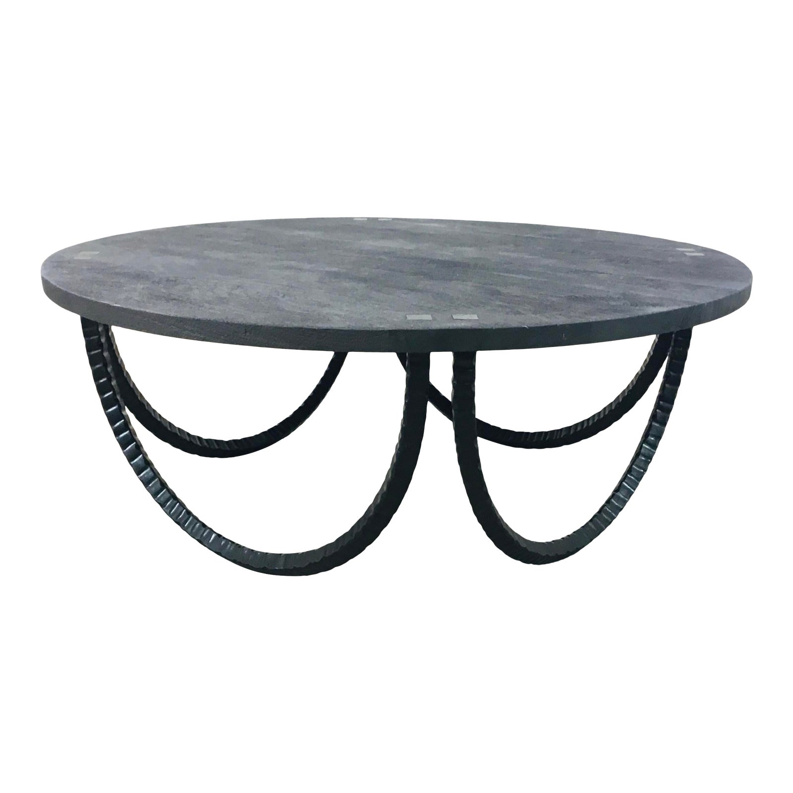 Arteriors Industrial Modern Oak And Iron Burke Coffee Table Chairish