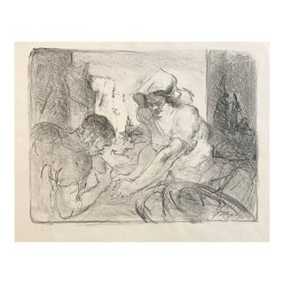 1930s Myron Nutting Figural Lithograph For Sale