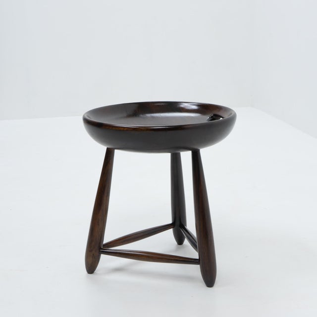 Brown Mocho Stool by Sergio Rodrigues for Oca, 1950s For Sale - Image 8 of 14