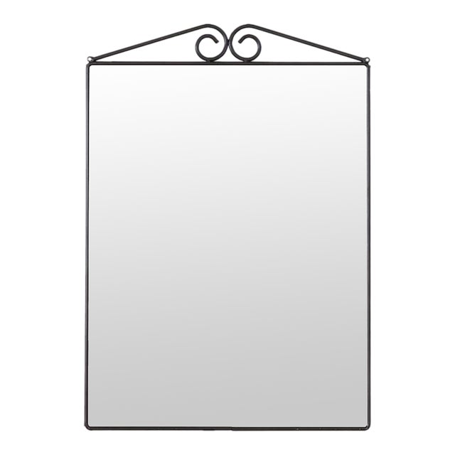 1950s French Iron Painted Mirror For Sale