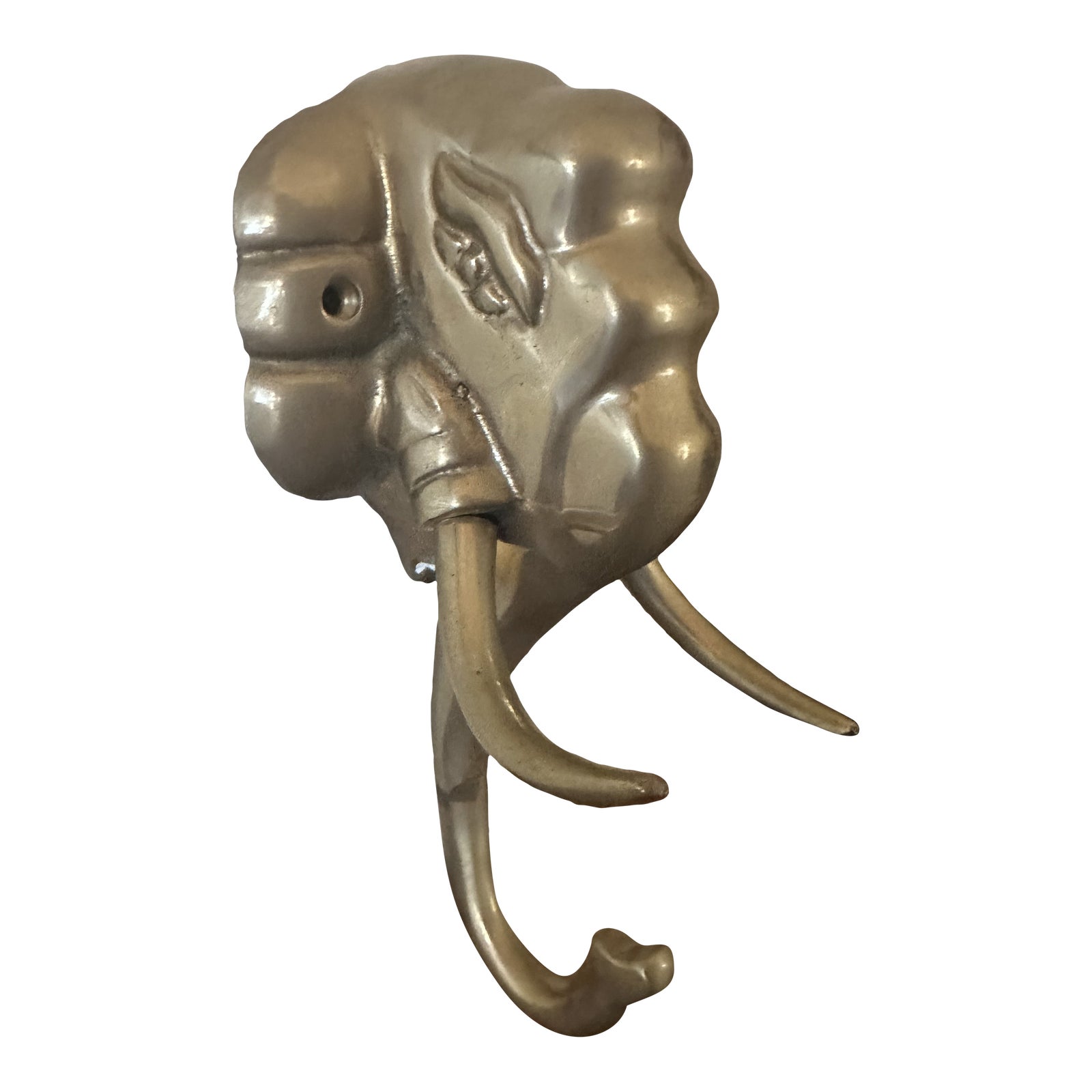 Vintage 1970s Brass Elephant Head Wall Hook Chairish