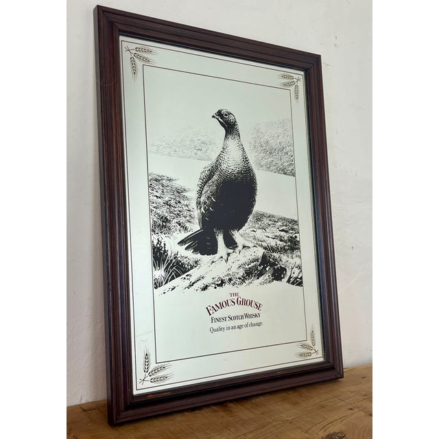 Great Vintage Advertising Mirror For The Famous Grouse Finest Scotch Whisky. This stunning mirror in a wonderful...