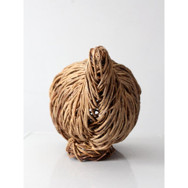 Vintage Woven Cornucopia Basket For Sale - Image 6 of 14