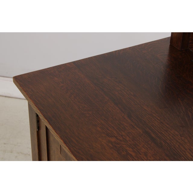 Stickley Mission Oak Arts & Crafts Sideboard W. Backsplash For Sale - Image 12 of 18