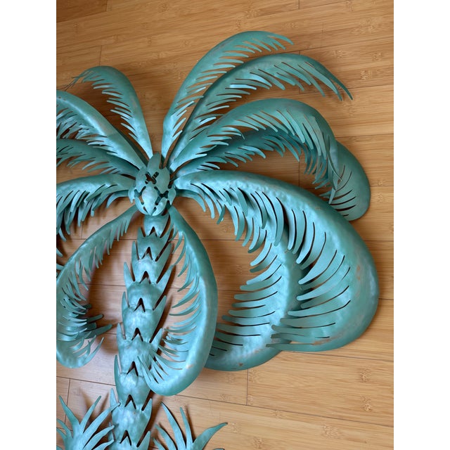 Contemporary 1980 Vintage Metal Palm Trees - A Pair For Sale - Image 3 of 5