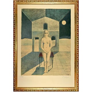 Paul Delvaux, The Seer, 1974, Lithograph For Sale