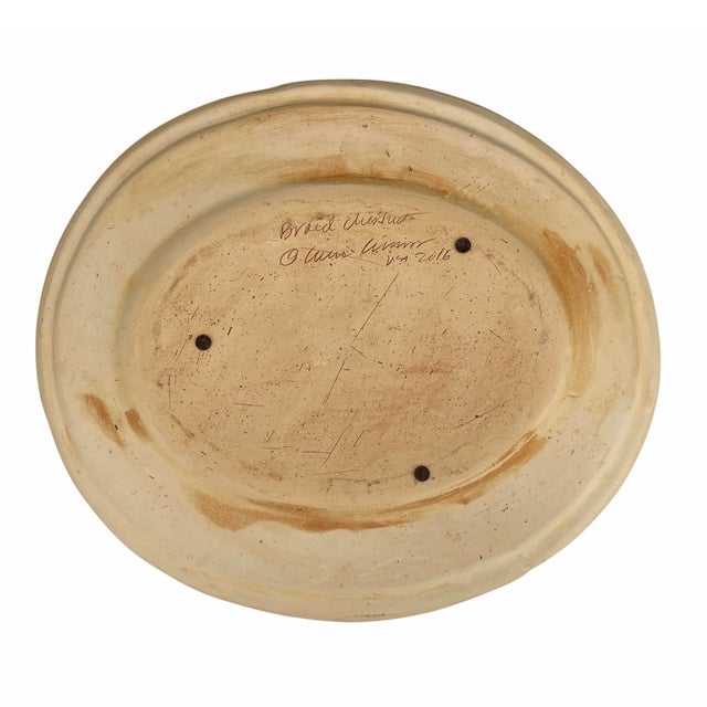 Hand-Built Studio Pottery Platter For Sale - Image 12 of 13