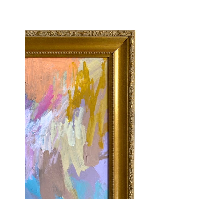 Abstract "A Little Off Balance" Original 2026 Painting by Jessalin Beutler With Vintage Frame For Sale - Image 3 of 5