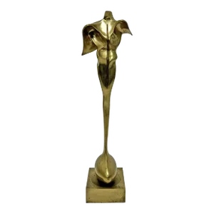 C.1970s Robert William Hind Large Abstract Figural Bronze Sculpture