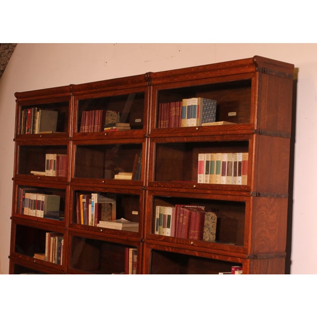 19th Century Oak 3-Module Bookshelf from Wernicke Globe, 1890s For Sale - Image 10 of 15