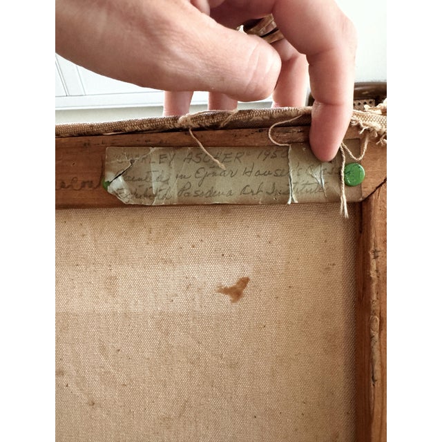 Sky Blue 1950s Midcentury Vintage Portrait of a Young Boy- Oil on Canvas- 16 X 20” For Sale - Image 8 of 9