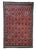 Blue Vintage Middle Eastern Hand-Knotted Wool Rug with Red Floral Design For Sale - Image 8 of 8