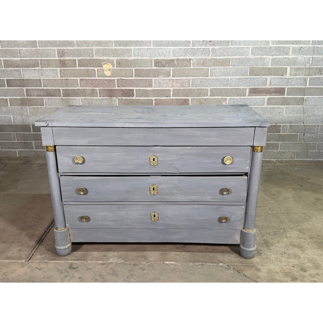 Late 19th Century Empire Style Chest with Ormolu Hardware and Mounts Beautiful piece purchased in France, see detailed...