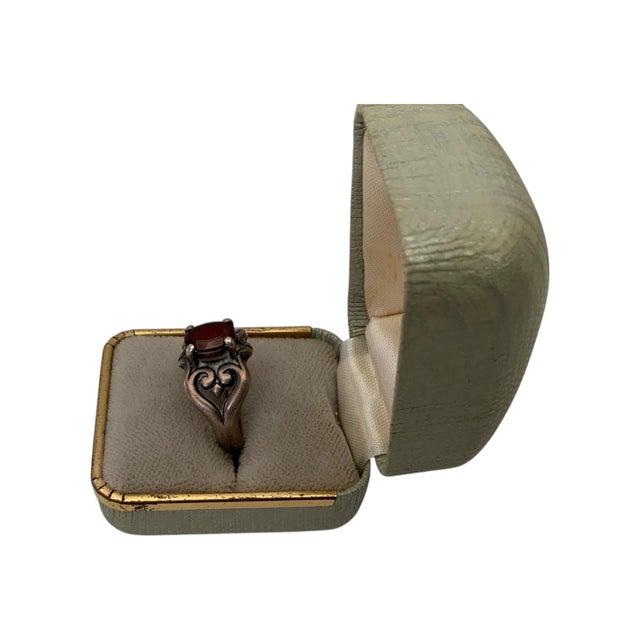 This Is a Retired James Avery Sterling Silver Scrolled Heart Garnet Ring
