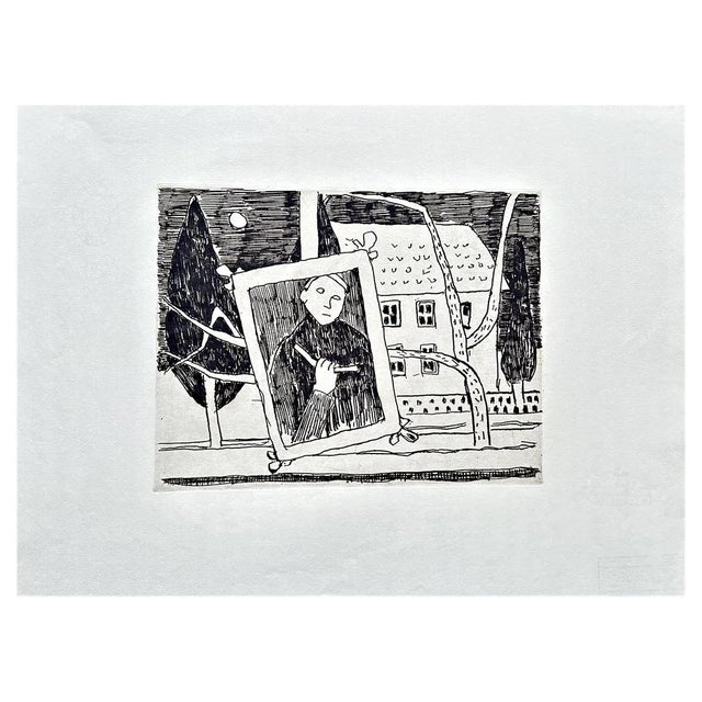 Hans Meyboden, Original Etching, Estate Stamp For Sale