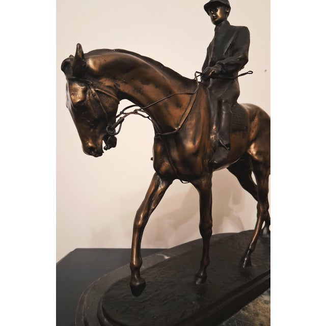 Created during the 1870's, this statue was based on the 1863 Derby winner, Macaroni (1860-1887) ridden by Tom Challoner...