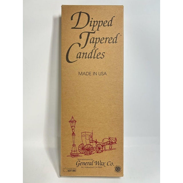 2010s General Wax Co. Dipped Tapered Candles, Silver, 1 Dozen, 12 In., No. 5412 (Nib) For Sale - Image 5 of 5
