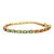 Contemporary 8.83 Carat Multi-Color Sapphire Diamond Yellow Gold Tennis Bracelet For Sale - Image 3 of 8