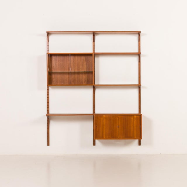 Wood Teak Home Office Wall Unit by Poul Cadovius for Cado, 1960s For Sale - Image 7 of 18