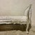 1990s French Marquis Tufted Bench – White Leather Upholstery With Silver Leaf Details For Sale - Image 4 of 7