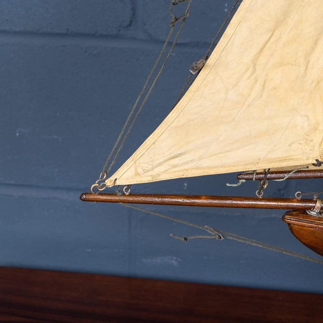 Vintage English Carved Hull Pond Yacht, 1930 For Sale - Image 12 of 18
