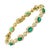 8 ct Natural Brazilian Emerald & 4.5 Ct Diamond Tennis Bracelet 14 Karat Gold For Sale - Image 15 of 18
