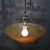 Art Nouveau French Brass and Yellow Pressed Glass Pendant Light, 1920s For Sale - Image 3 of 9