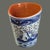 Ceramic Late 20th Century Hand Painted Glazed Terra-Cotta Wall Planter Blue Bird Motif Made in Portugal For Sale - Image 7 of 10