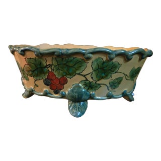 Vintage Maxcera High Glazed Oval Planter For Sale