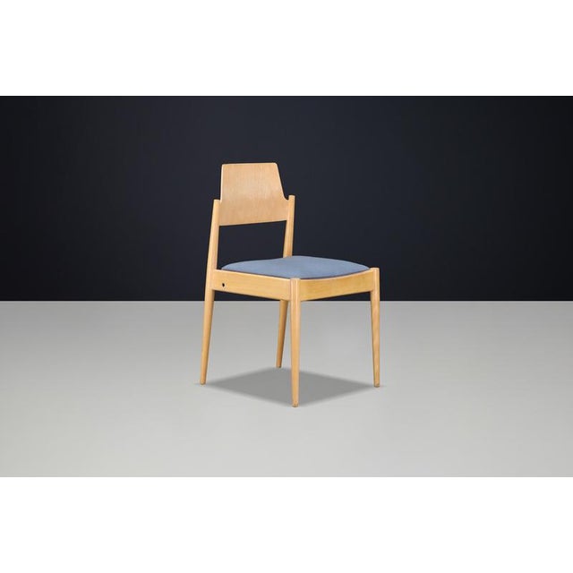SE 119 Dining Chair with Blue Upholstery by Egon Eiermann, 1950s For Sale - Image 3 of 9