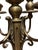 Metal Late 20th Century Maitland-Smith Four Light Bouillotte Chandelier, Large Hand Made Silk Shade, Unique Architectural Design, Burnished Bronze Finish For Sale - Image 7 of 14