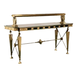 Early 19th Century American Bronze and Glass Banking Table